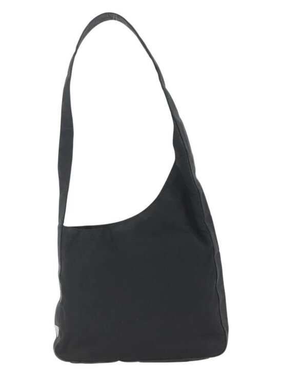 PRADA Shoulder Bag Nylon Black Silver - Picture 3 of 14